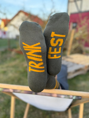 Platzhörsch Socken "TRINK FEST"
