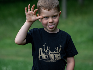 Kids Shirt „Platzhörsch im Muskelaufbau“
