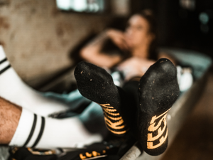 Platzhörsch Socken "TRINK FEST"